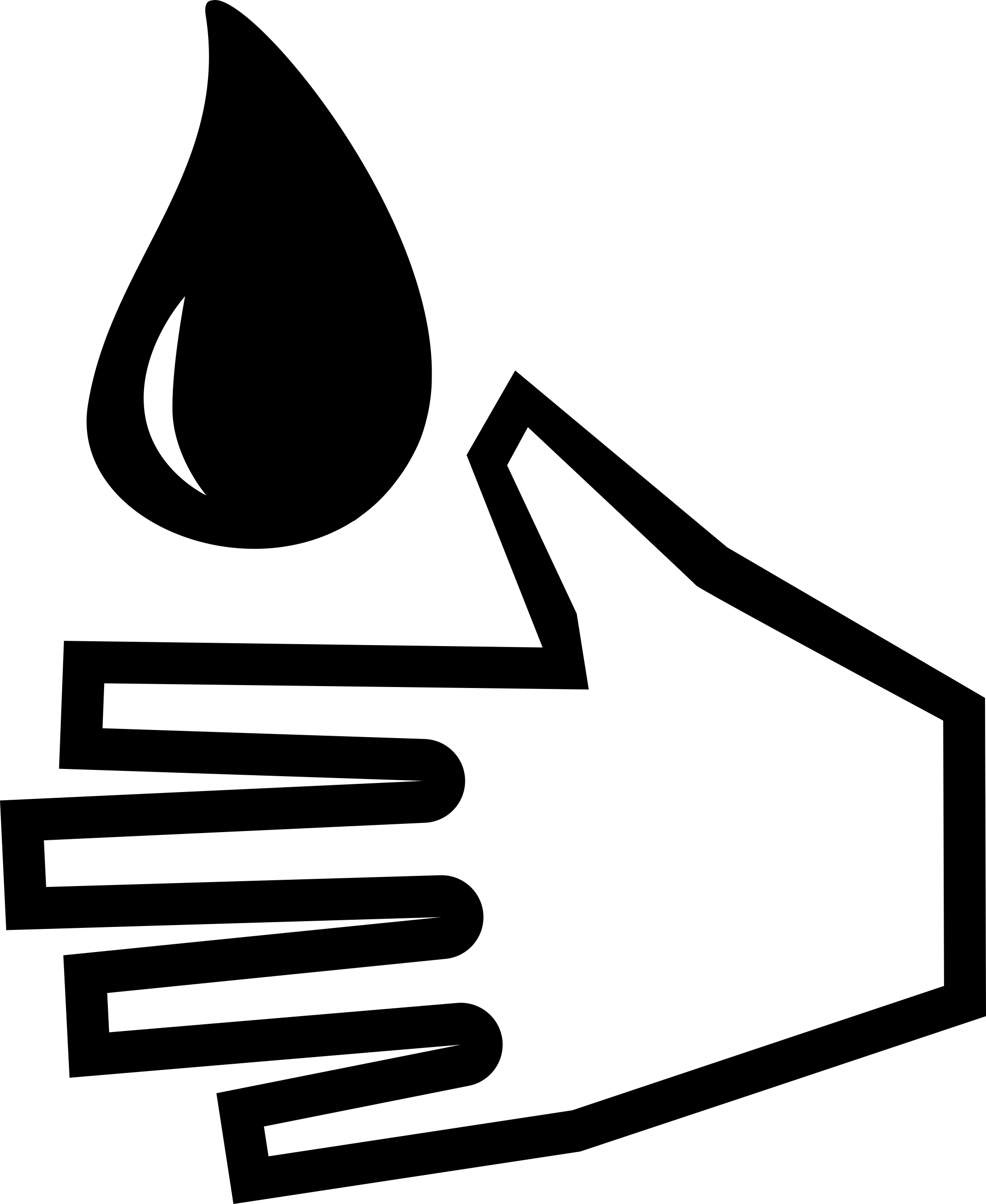 Hand And Drop Sticker Outline Svg File Free Vectors